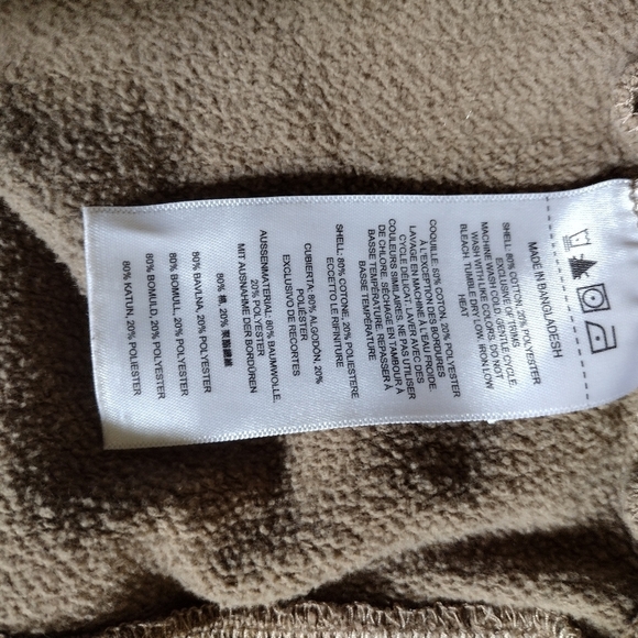 CC Filson Heavy Knit Pullover Hoodie Sweatshirt Tan Men’s Size Small Flaws. Hole - Picture 10 of 12